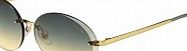 Gucci Ladies GG 4247-S 001 QJ Gold Grey Sunglasses