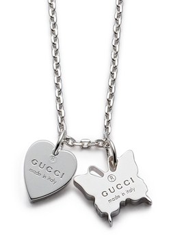 Gucci Trademark Silver Butterfly and Heart