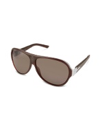 Gucci Vintage Crest Logo Aviator Sunglasses