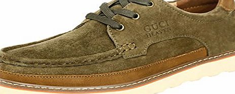 GUCIHEAVEN  Mens Spring Summer Suede Breathable Casual Daily Commuting Solid Loafer Flats Size 44 EU Tan