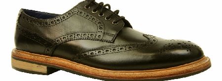 GUCINARI Black Leather Brogue Formal