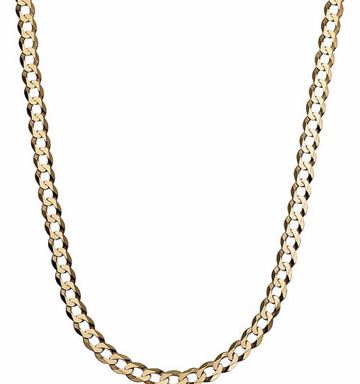 Guess 9Ct Gold Flat Curb Chain