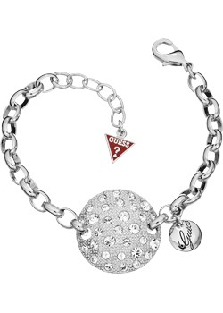 Guess Alloy Disc Diva Crystal Chain Bracelet