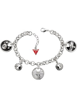Guess Alloy Link Charm Locked Up Bracelet UBB71213