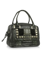 Guess Angie - Black Studded Eco-Leather and Suede Box