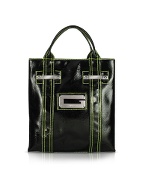 Arm Candy - Black Patent Small Tote Bag