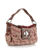 Baroness Mini - Signature Fabric and Eco-Snakeskin Hobo Bag