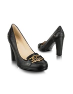Deluxe - Black Leather Pump Shoes