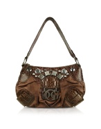Guess Glamour - Bronze Metallic Eco-Leather Top Zip