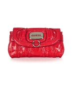 Guess Greta - Croc Stamped Eco-Leather Clutch w/Strap
