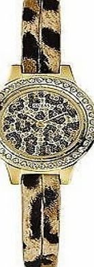 Guess  BALLET SLIPPERS LEOPARD LADIES WATCH W85088L1 CRYSTAL SET