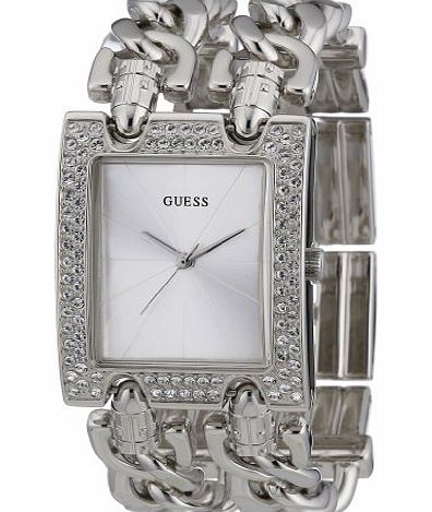 Guess Ladies Quartz Watch with Silver Dial Analogue Display and Silver Stainless Steel Strap W95088L1