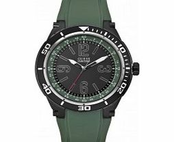 Guess Mens MARATHON Black Green Watch