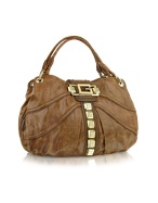 Guess Ontario - Brown Crackled Eco-Leather Small Tote