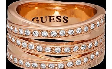 Guess Rose Gold PVD Eternity Stack Ring - Ring