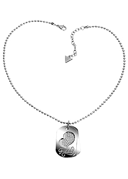 Guess Stainless Steel Dogtag Pendant USN80907