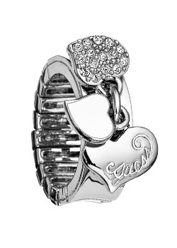 Guess Steel Charm Ring UBR12802-S