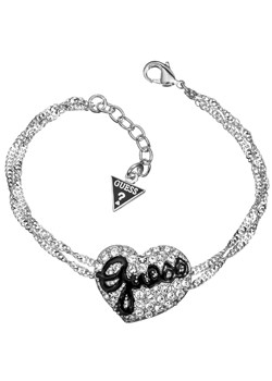 Guess Steel Crystal Set Heart Bracelet UBB81101