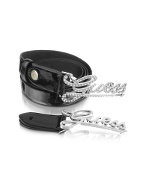 Guess Womens Black Patent Belt w/Two Buckles