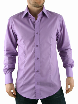 Guide London Lilac Double Cuff Shirt