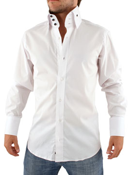 Guide London White Westwood Collar Shirt