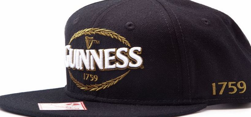 GUINNESS Snapback Baseball Cap With Embroidered