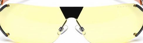 Gunnar Optiks DES-05101 SteelSeries Desmo Semi-Rimless Advanced Video Gaming Glasses with Amber Lens Tint, Onyx/Orange Frame Finish