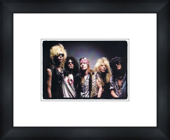 GUNS N ROSES La Brea Studios. California 1988 - Custom Framed Ross Halfin Card