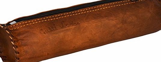 Gusti Leder nature Gusti Leather Genuine Pencil Pen Case Stationery University Office Vintage Unisex Brown S1