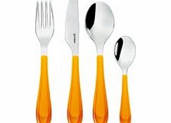 Guzzini Gocce Two Tone Cutlery Orange 4 Piece Cutlery Set