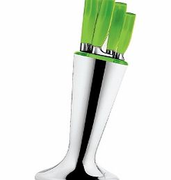 Guzzini Latina Knife Block Set Green Latina Knife Block