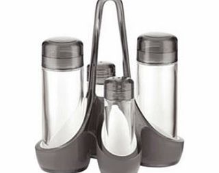 Guzzini Mirage Cruet Set Grey 18 5 x 14 x h24cm