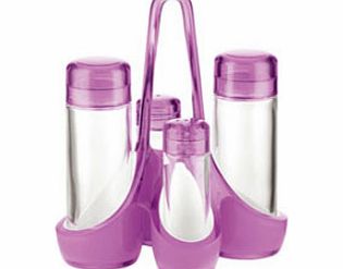 Guzzini Mirage Cruet Set Violet 18 5 x 14 x h24cm