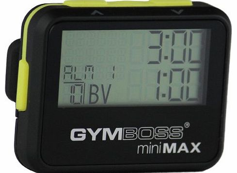 Gymboss miniMAX Interval Timer and Stopwatch - BLACK / YELLOW SOFTCOAT