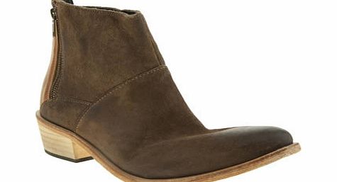 h by hudson Beige Fop Side Zip Boots