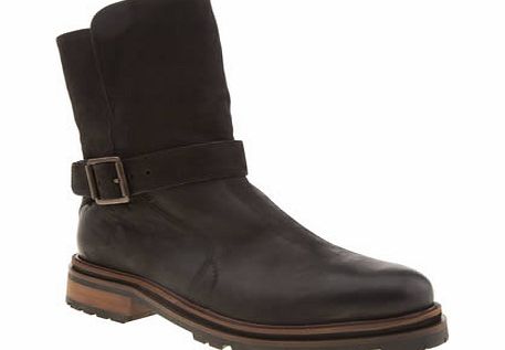 h by hudson Black Tatham Buckle Boots