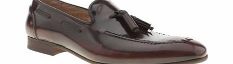 h by hudson Burgundy Rene Tassel Loafer Shoes