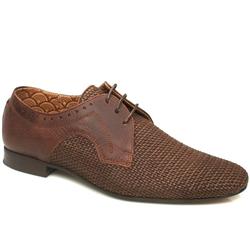 Male Flatline Weave Leather Upper Alternative in Brown