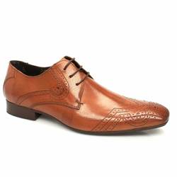 H By Hudson Male Gigolo Stitc Brogue Leather Upper in Tan