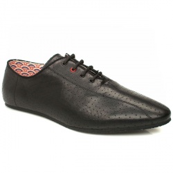 Male Madman Perf Leather Upper in Black, White