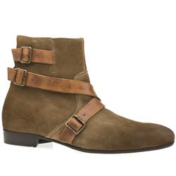 Male Quadrapenia Strap Boot Suede Upper Casual in Beige