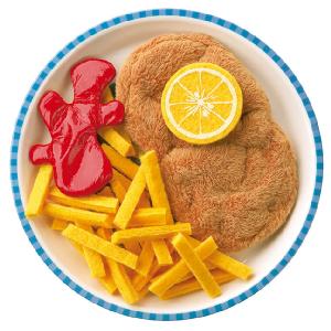 Haba Schnitzel With French Fries And Plate