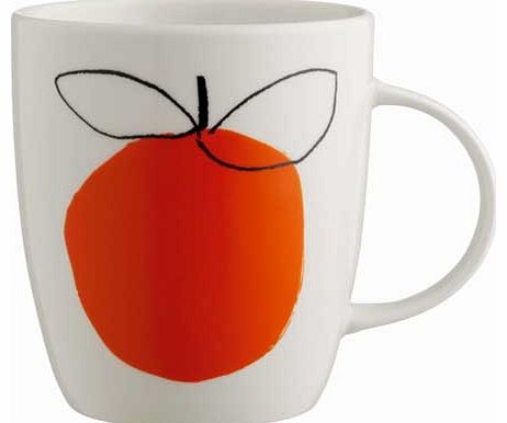 Habitat Adam Porcelain Mug - Red Apple