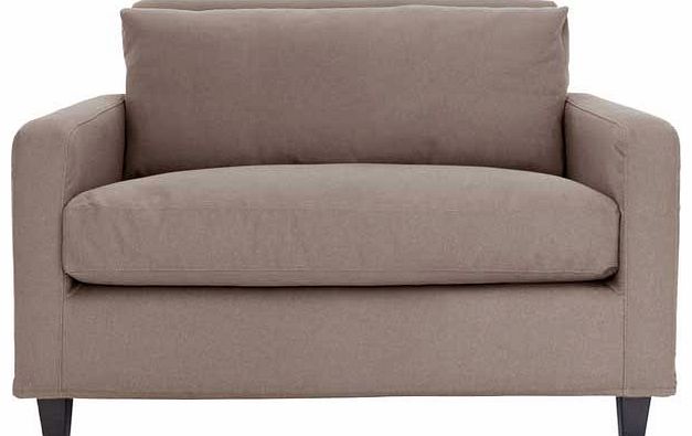 Habitat Chester Beige Compact Sofa with Dark