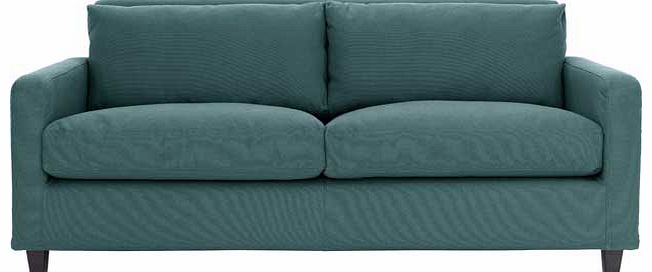 Habitat Chester Blue 2 Seat Sofa with Dark