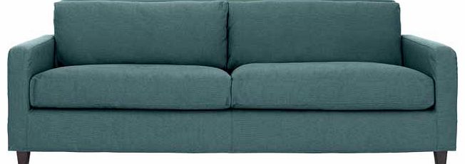 Habitat Chester Blue 3 Seat Sofa with Dark