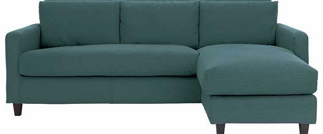 Habitat Chester Blue Chaise Sofa with Dark