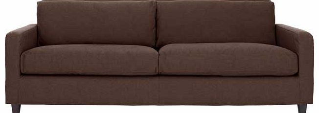 Habitat Chester Brown 3 Seat Sofa with Dark