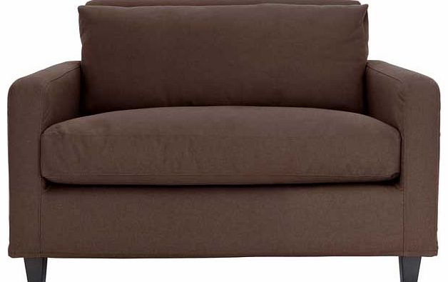 Chester Brown Compact Sofa with Dark