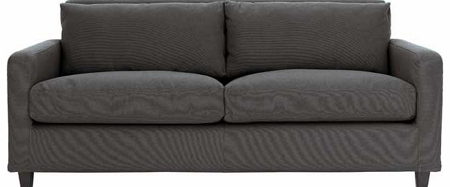 Habitat Chester Charcoal 2 Seat Sofa with Dark